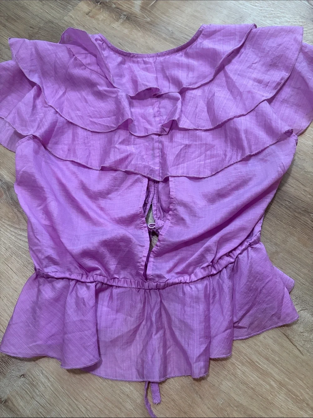 Sabina Musayev Mimosa top Layered Ruffle Tie-Waist Blouse in Pink Medium